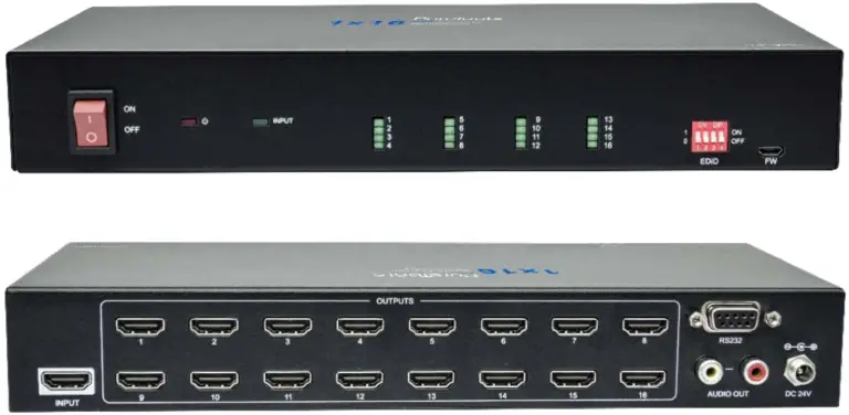 Распределитель (сплиттер) PureLink PT-SP-HD116DA 1:16, HDMI, 4K (60Hz 4:4:4)